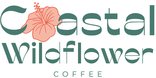 Logo of East Wildflower Coffee featuring a hibiscus flower.